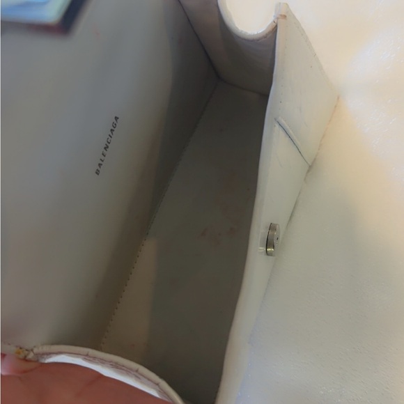 Balenciaga Mini Top Handle Bag in Off-White Croc Embossed Leather - Picture 10 of 10